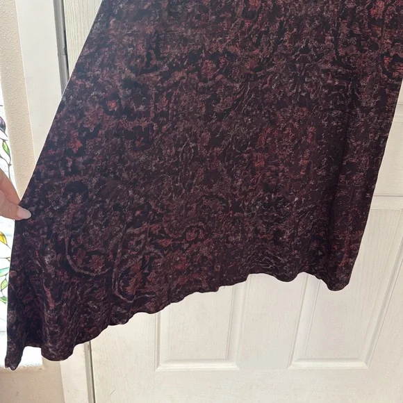 Soft Surroundings Burgundy Long Sleeve Maxi Dress - Picture 5 of 7